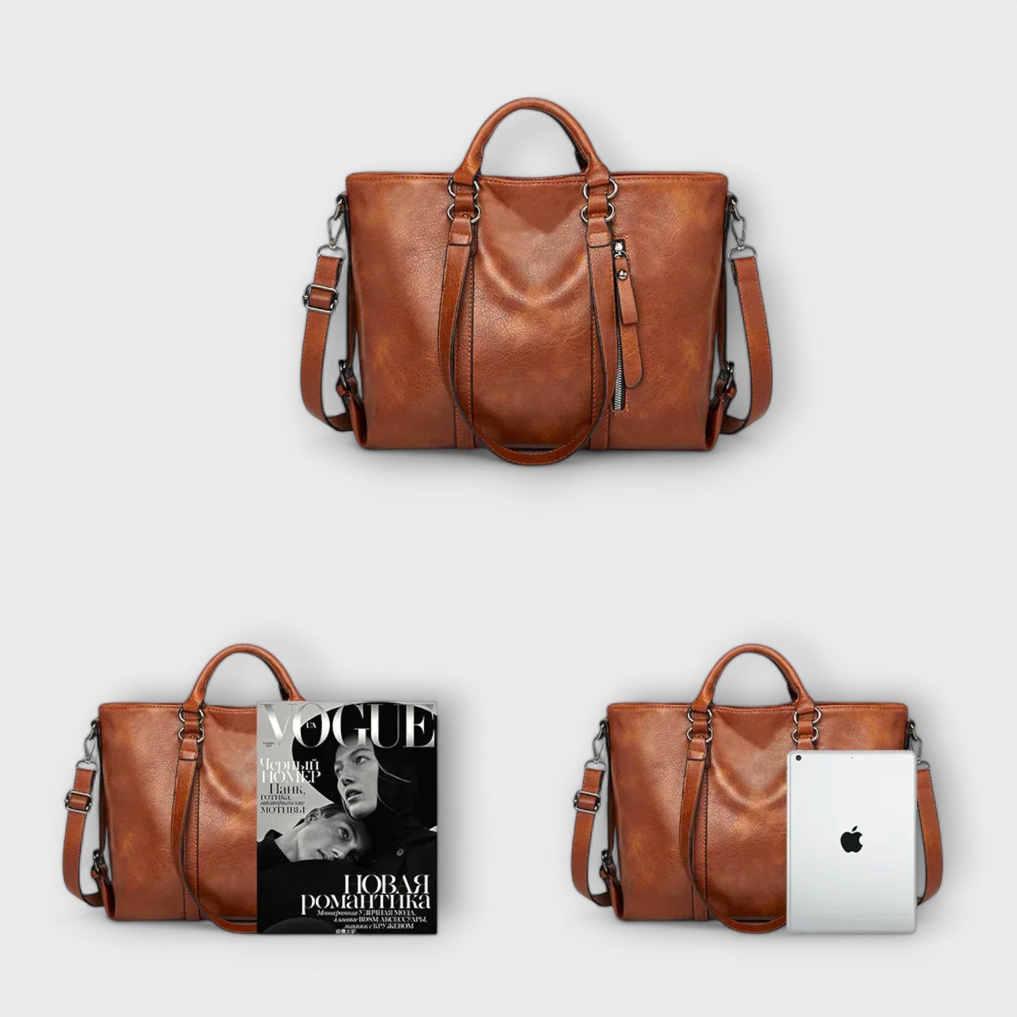 Maria | Large Leather Bag - QUELLECLASSE