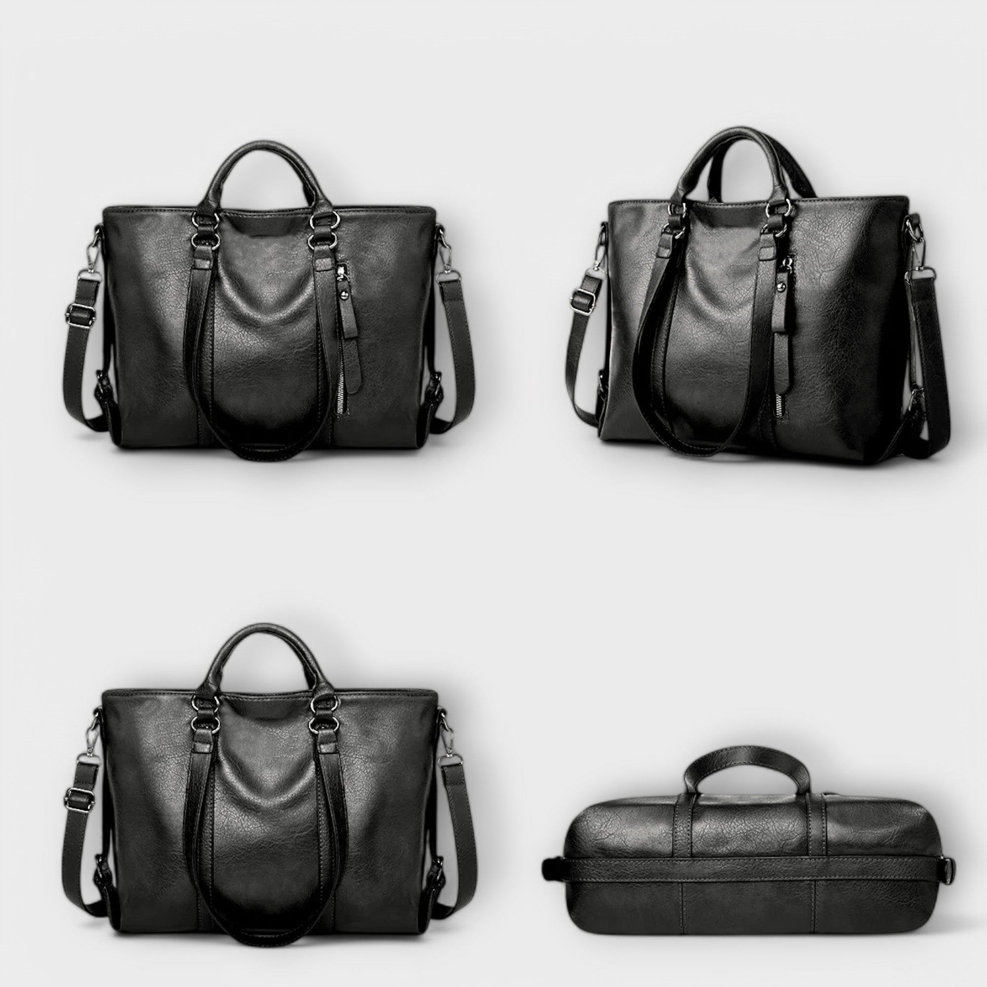 Maria | Large Leather Bag - QUELLECLASSE